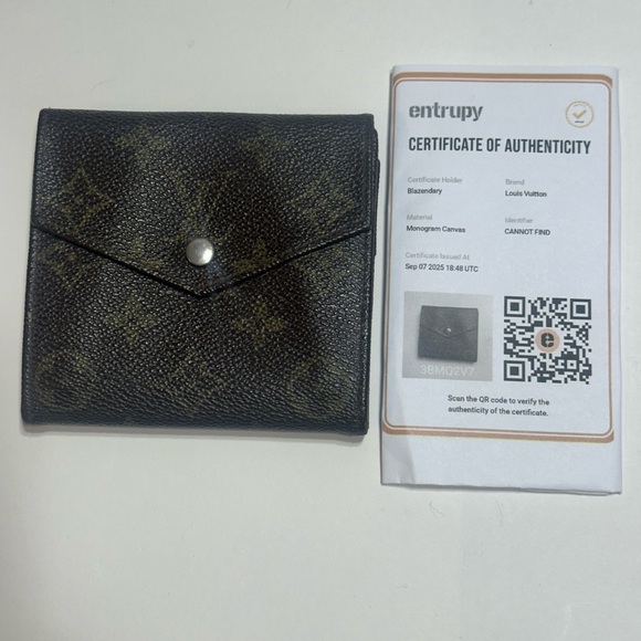 Louis Vuitton Handbags - Louis Vuitton Monogram Porte-Monnaie Billets Canvas Billfold Wallet COA Entrupy